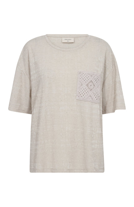 Freequent T-shirt Fqlyla Moonbeam Melange Stretchshop.nl