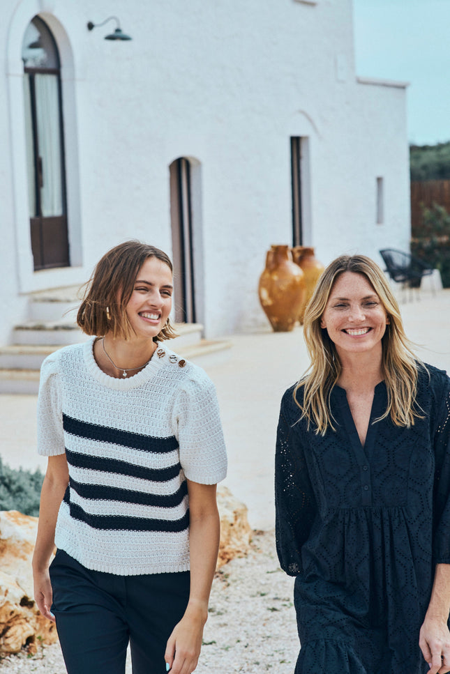 Freequent Trui Fqcotla Star Offwhite Black Stretchshop.nl