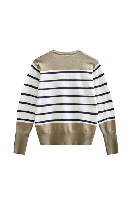 Freequent Trui Fqkatie Silver Mink Star Offwhite 207512 Stretchshop.nl
