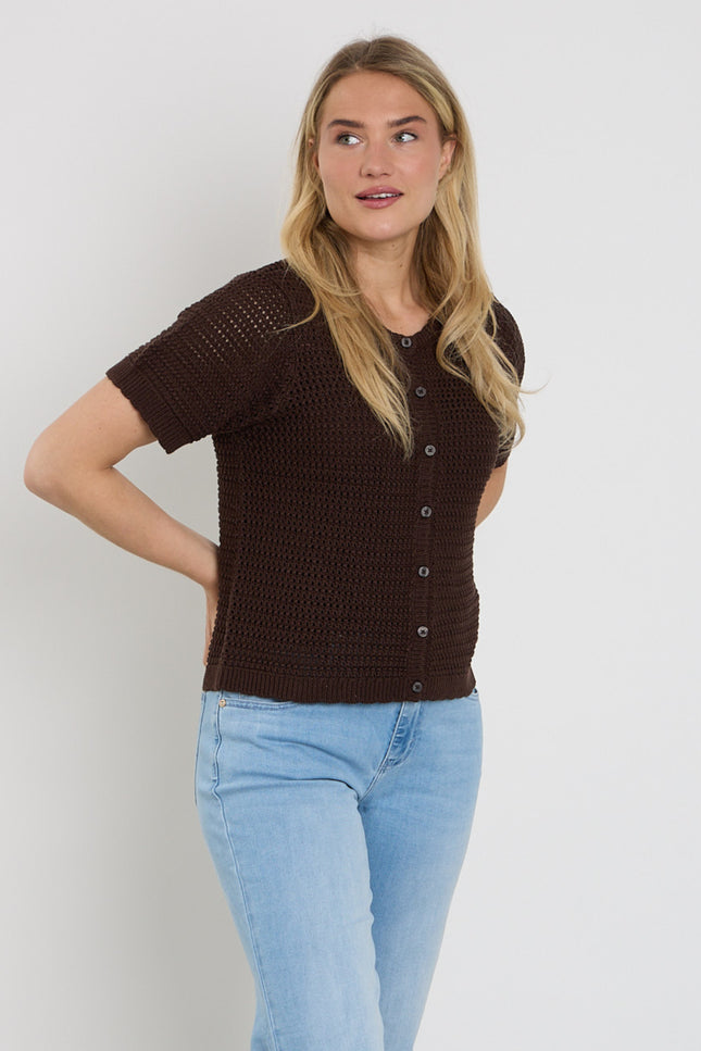 Freequent Vest Fqtota Coffee Bean 207979 Stretchshop.nl