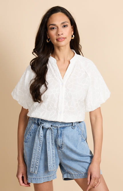 G-maxx Blouse Thalia Offwhite Stretchshop.nl