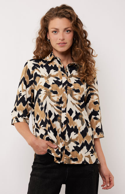 Blouse Uma Light Camel Black