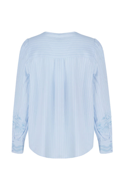 G-maxx Top Indy Chambray Blue Stretchshop.nl