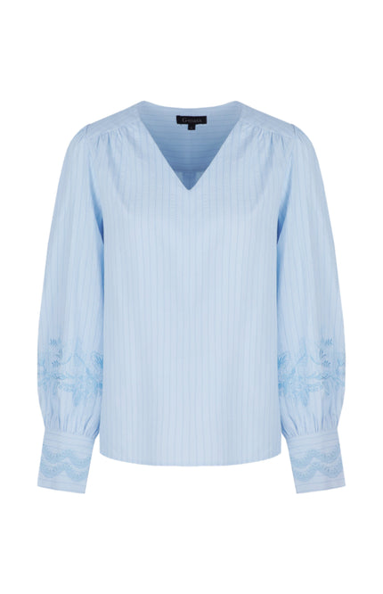 G-maxx Top Indy Chambray Blue Stretchshop.nl