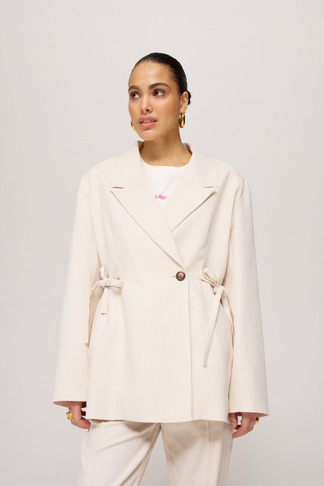 Harper & Yve Blazer Anina Ecru HS25N203 Stretchshop.nl