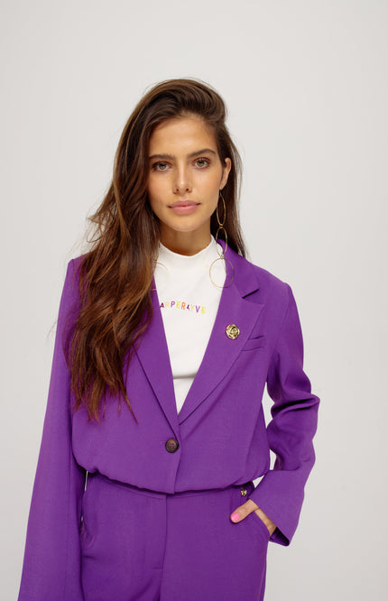 Harper & Yve Blazer frederique deep violet Stretchshop.nl