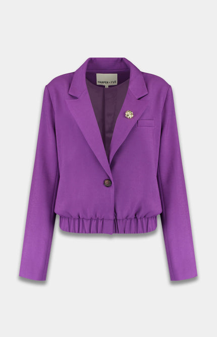 Harper & Yve Blazer frederique deep violet Stretchshop.nl