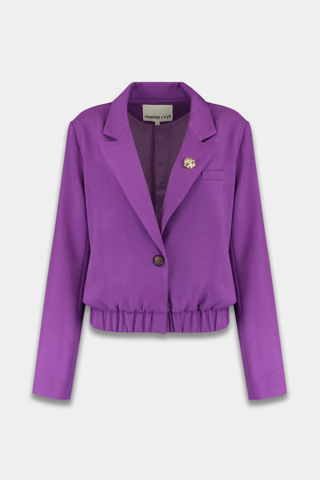 Harper & Yve Blazer frederique deep violet Stretchshop.nl