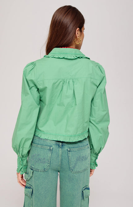 Harper & Yve Blouse Ellie Peppermint Green AW25P603 Stretchshop.nl