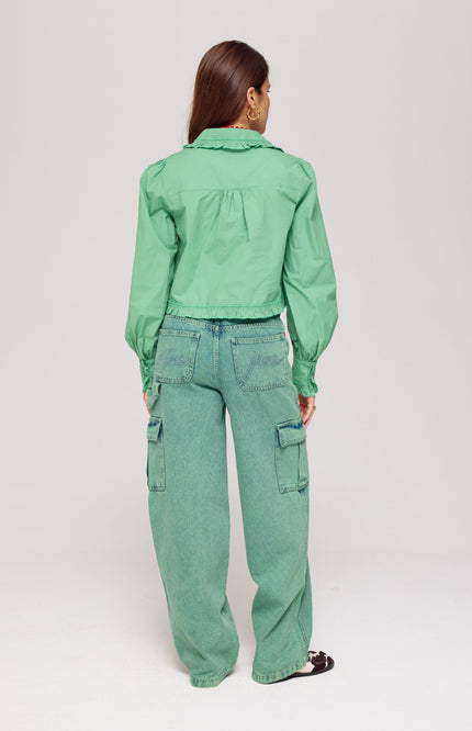 Harper & Yve Blouse Ellie Peppermint Green AW25P603 Stretchshop.nl