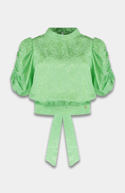 Harper & Yve Blouse Macey Green Blossom SS25J400 Stretchshop.nl
