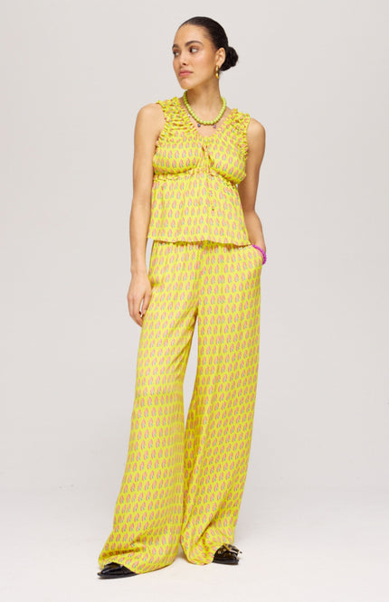 Harper & Yve Broek Alexis Hearts Bouquet Lime HS25J101 Stretchshop.nl