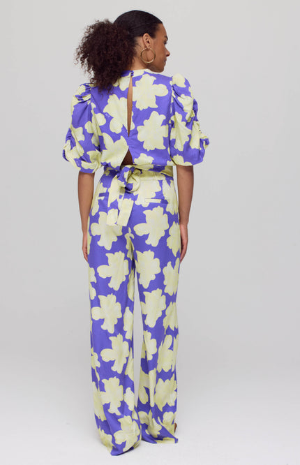 Harper & Yve Broek Holly Bold Flower Lemonade AW25C103 Stretchshop.nl