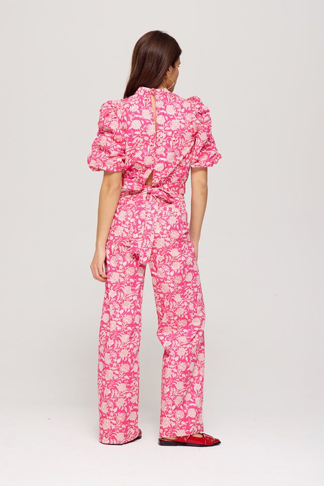 Harper & Yve Broek Holly Flirty Flower Pink SS25C100 Stretchshop.nl