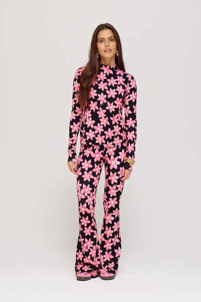 Harper & Yve Broek Jacky Pink Blossom SS25T100 Stretchshop.nl