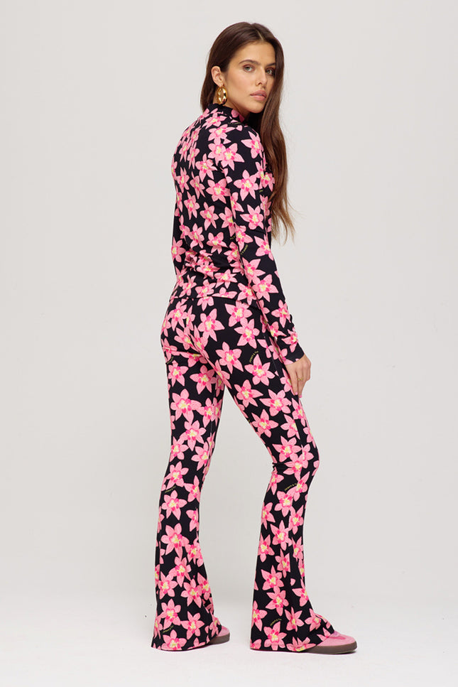 Harper & Yve Broek Jacky Pink Blossom SS25T100 Stretchshop.nl