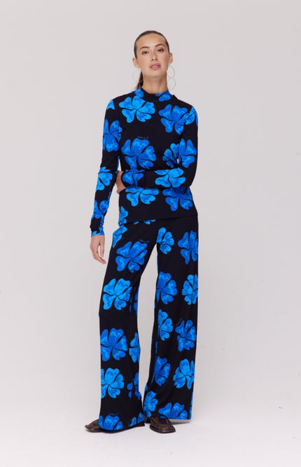 Harper & Yve Broek Jane Blue Bloom SS6T100 Stretchshop.nl