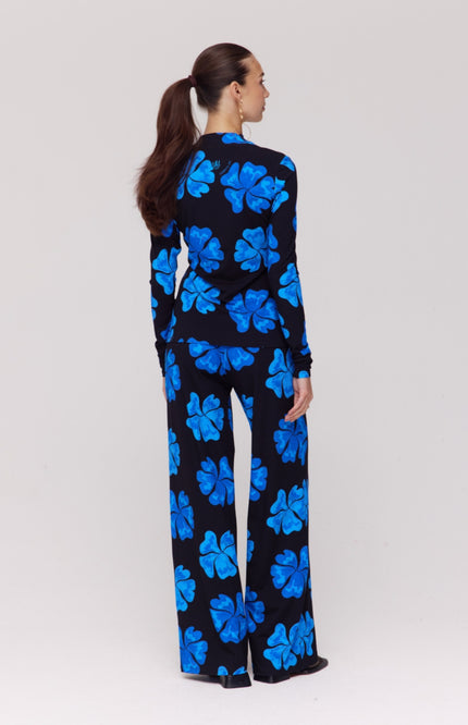 Harper & Yve Broek Jane Blue Bloom SS6T100 Stretchshop.nl