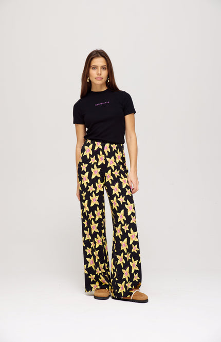 Harper & Yve Broek jane cheeky flower yellow Stretchshop.nl