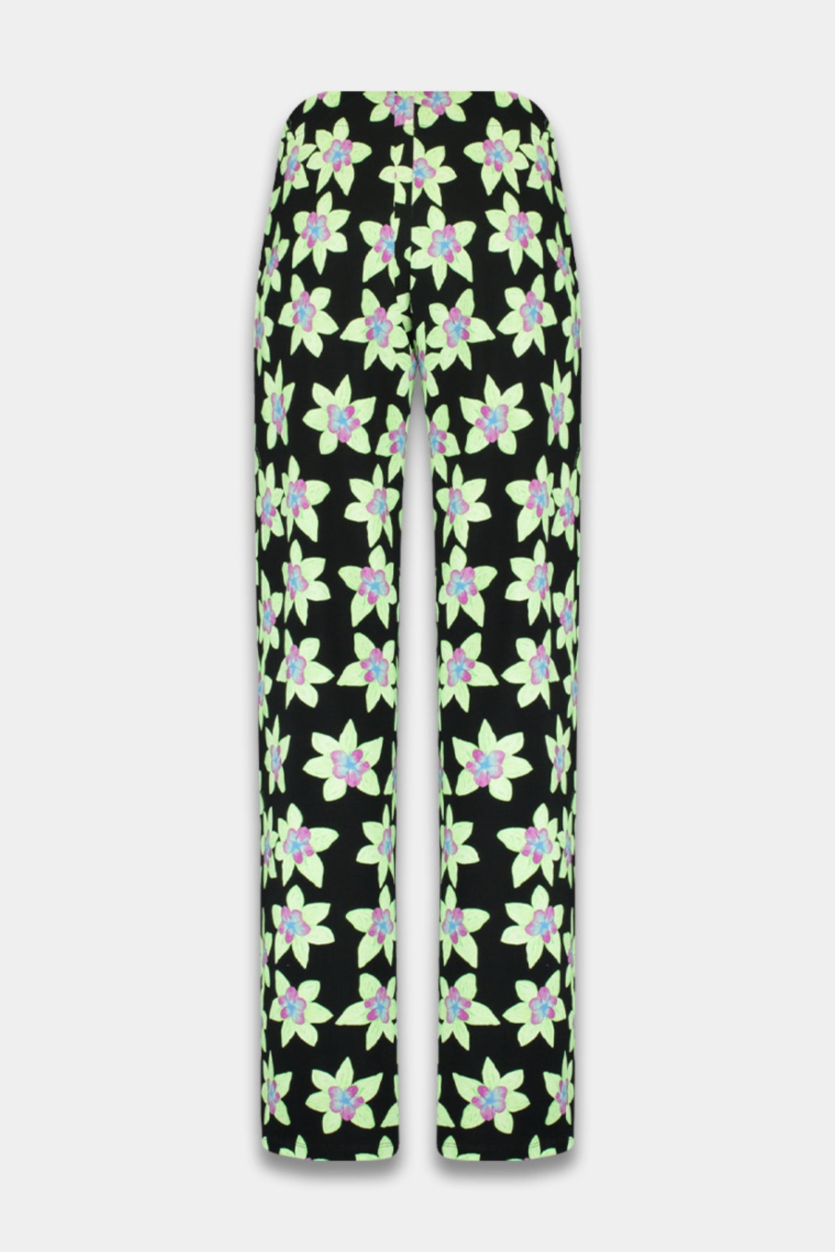 Harper & Yve broek Jane Green Blossom met groene bloemenprint en rechte pasvorm, voor een stijlvolle en comfortabele look.