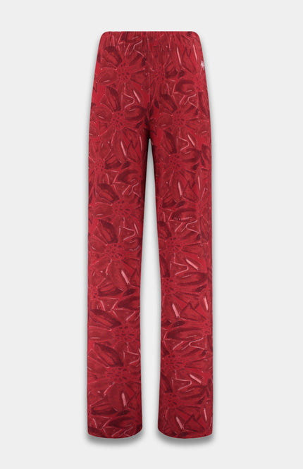 Harper & Yve Broek Jane Ruby Red Flower AW25T101 Stretchshop.nl