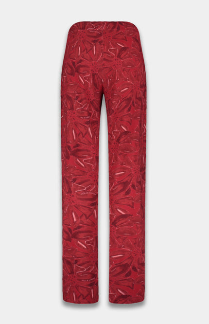 Harper & Yve Broek Jane Ruby Red Flower AW25T101 Stretchshop.nl
