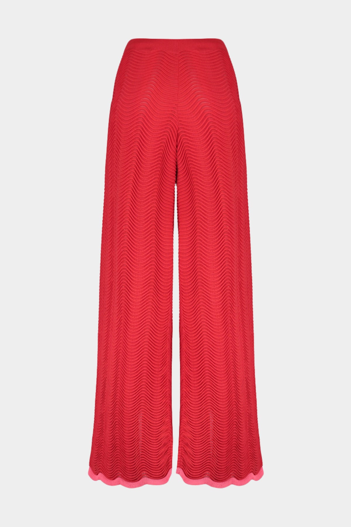 Harper & Yve Broek Lo Bittersweet Red HS25P108 met rechte snit en opvallende rode kleur, zichtbaar in de afbeelding.
