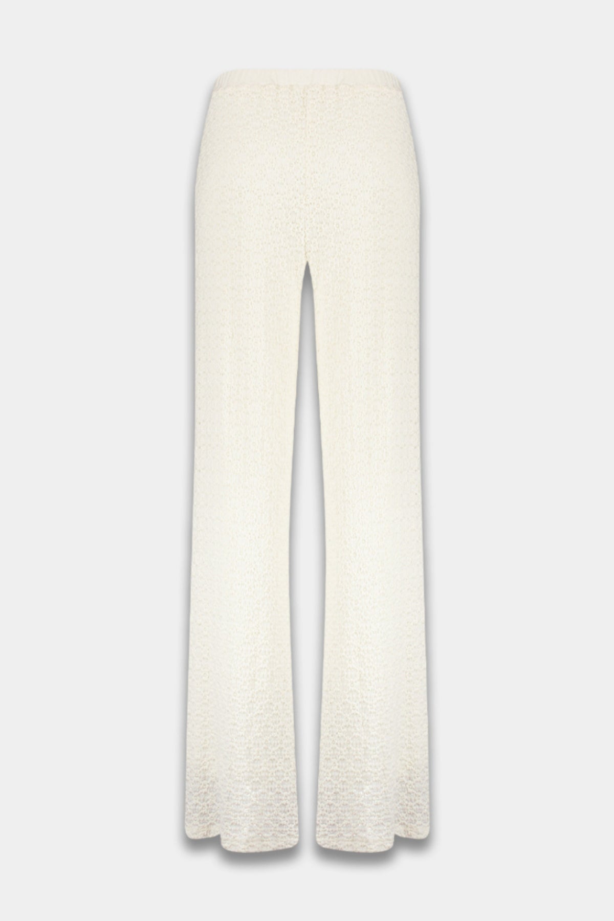 Ecru broek van Harper & Yve Lora in een rechte pasvorm, zichtbaar met taille en knopen, voor een casual en stijlvolle look