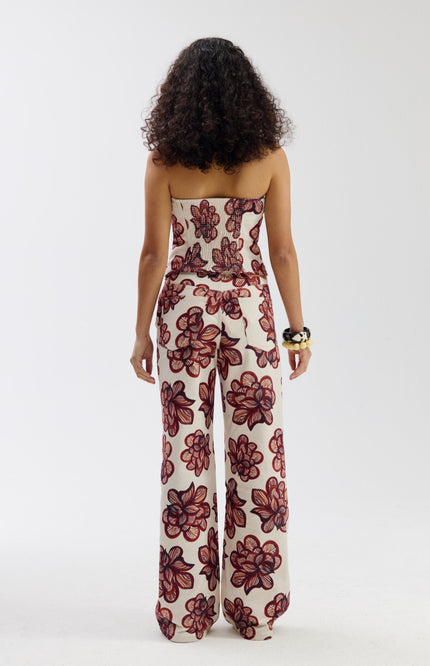 Harper & Yve Broek Mayra Desert Flower Ecru SS6D104 Stretchshop.nl
