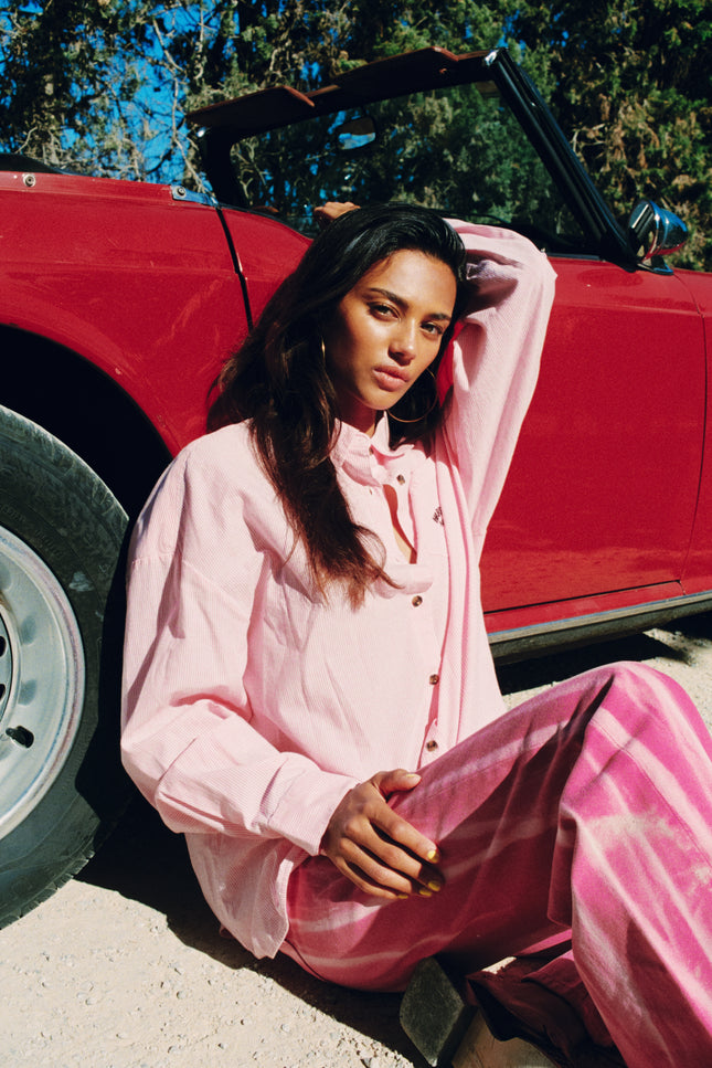 Harper & Yve Broek Mayra Pink Tie Dye SS6Z103 Stretchshop.nl