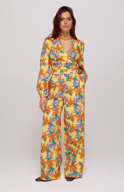 Harper & Yve Broek Riley Banana Flower HS25C101 Stretchshop.nl