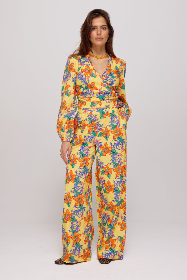 Harper & Yve Broek Riley Banana Flower HS25C101 Stretchshop.nl