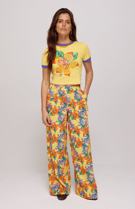 Harper & Yve Broek Riley Banana Flower HS25C101 Stretchshop.nl