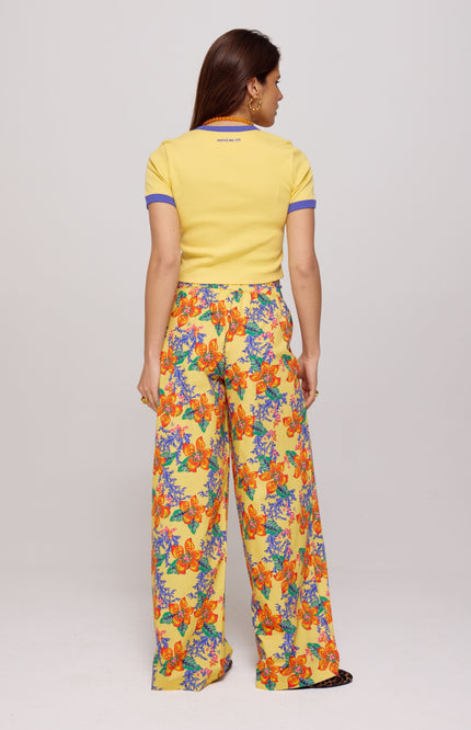 Harper & Yve Broek Riley Banana Flower HS25C101 Stretchshop.nl