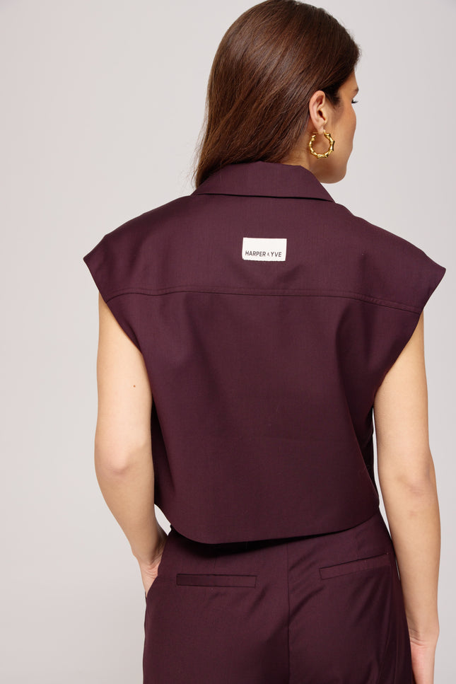 Gilet Esmee Dark Fudge AW25N216