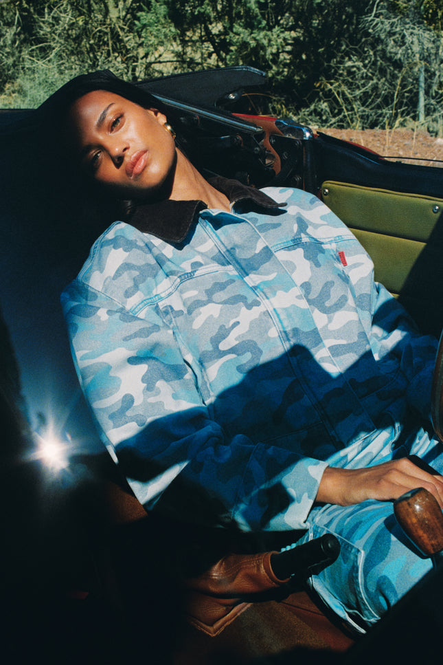Harper & Yve Jacket Fiona Blue Camo SS6D201 Stretchshop.nl