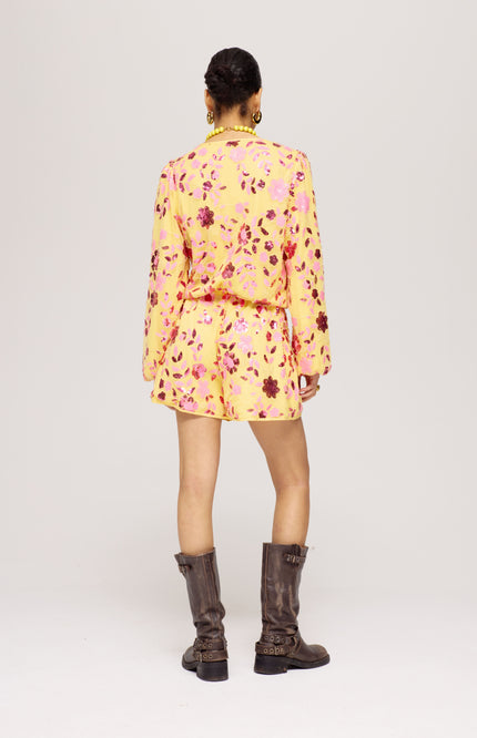 Harper & Yve Jumpsuit Lana Banana Yellow Multi HS25P701 Stretchshop.nl