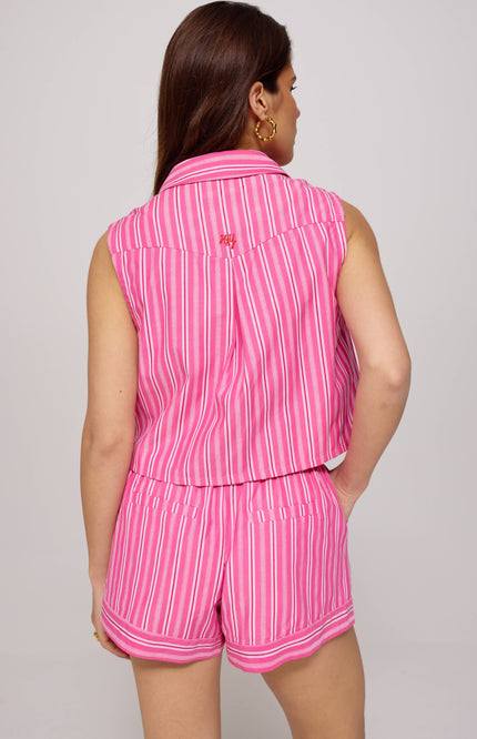 Harper & Yve Short Yessie Pink Stripe HS25P102 Stretchshop.nl