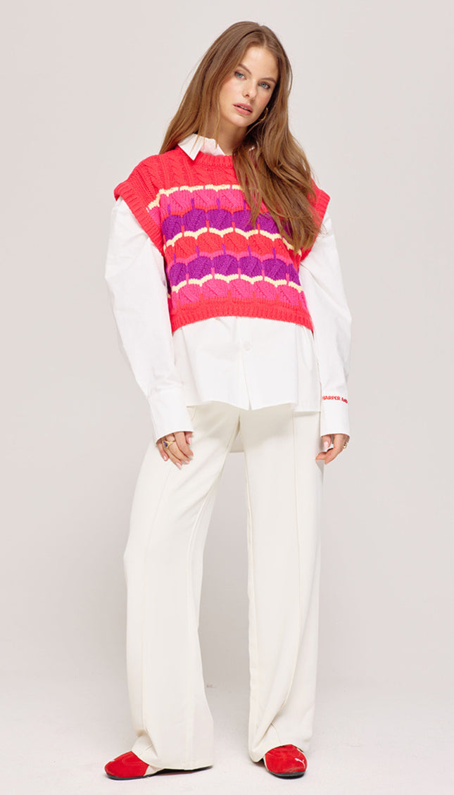 Harper & Yve Spencer Nonna Multi Spicy Red SS25P404 Stretchshop.nl