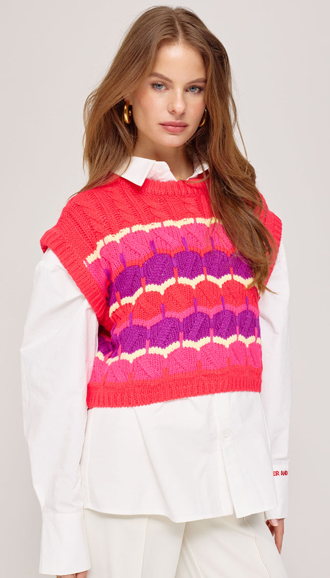 Harper & Yve Spencer Nonna Multi Spicy Red SS25P404 Stretchshop.nl