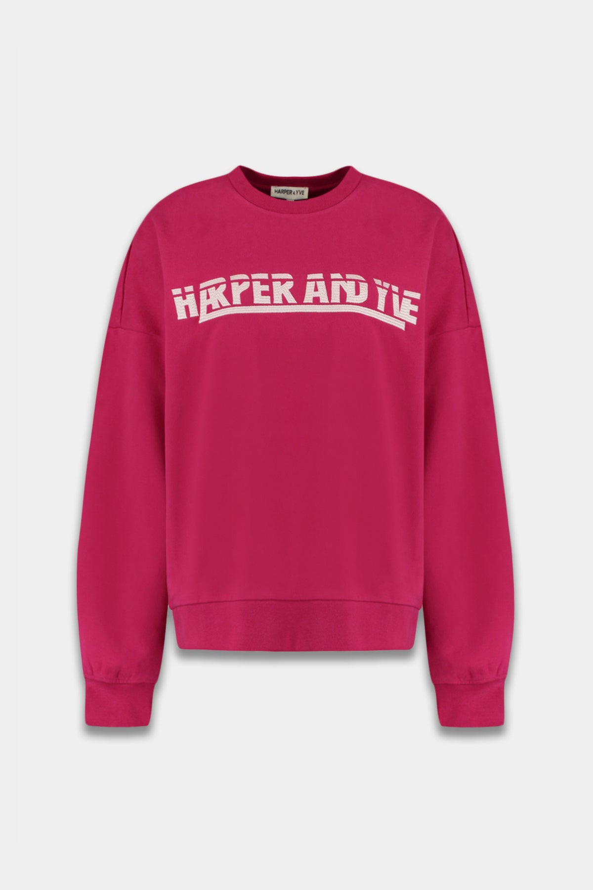 Harper & Yve Lex Sangria sweater met ronde hals en lange mouwen, zachte stof en stijlvolle pasvorm.