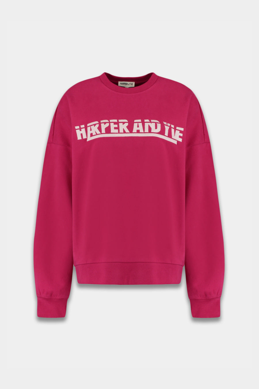 Harper & Yve Lex Sangria sweater met ronde hals en lange mouwen, zachte stof en stijlvolle pasvorm.