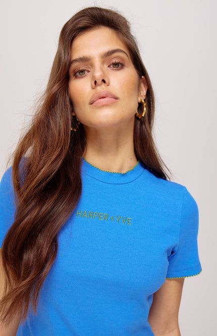 Harper & Yve T-Shirt Cammy Ultramarine AW25P400 Stretchshop.nl