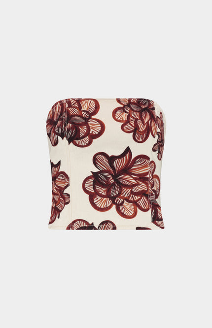 Harper & Yve Top Delice Desert Flower Ecru SS6D400 Stretchshop.nl