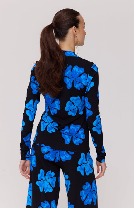Harper & Yve Top Jane Blue Bloom SS6T500 Stretchshop.nl
