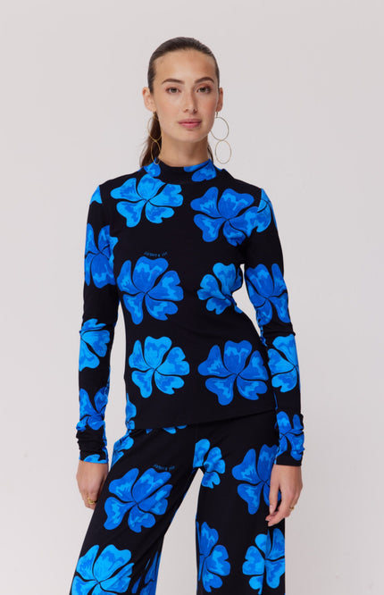 Harper & Yve Top Jane Blue Bloom SS6T500 Stretchshop.nl