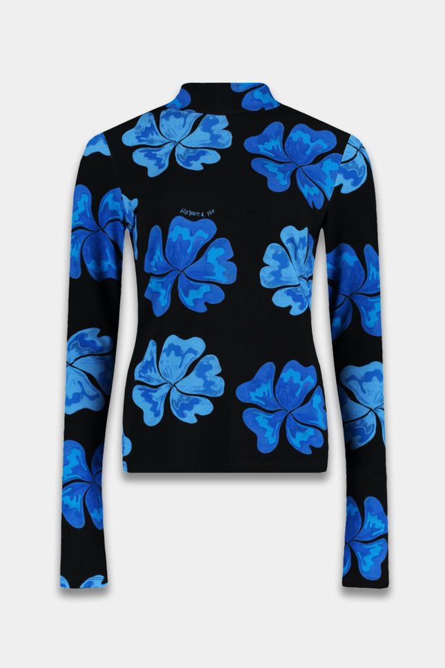 Harper & Yve Top Jane Blue Bloom SS6T500 Stretchshop.nl