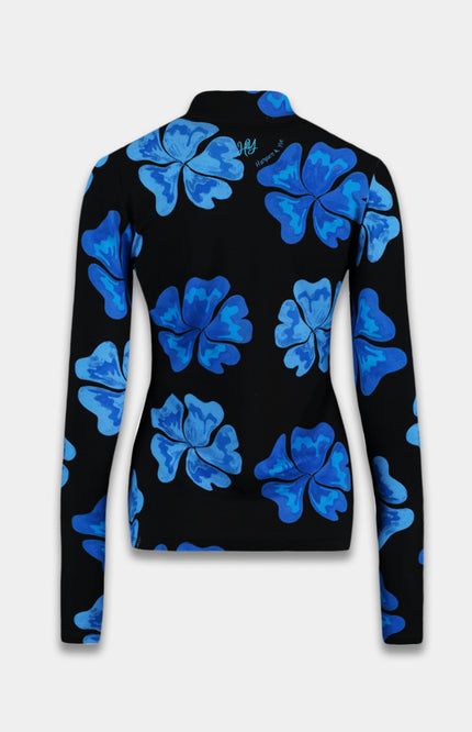 Harper & Yve Top Jane Blue Bloom SS6T500 Stretchshop.nl