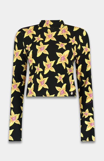Harper & Yve Top jeff cheeky flower yellow Stretchshop.nl