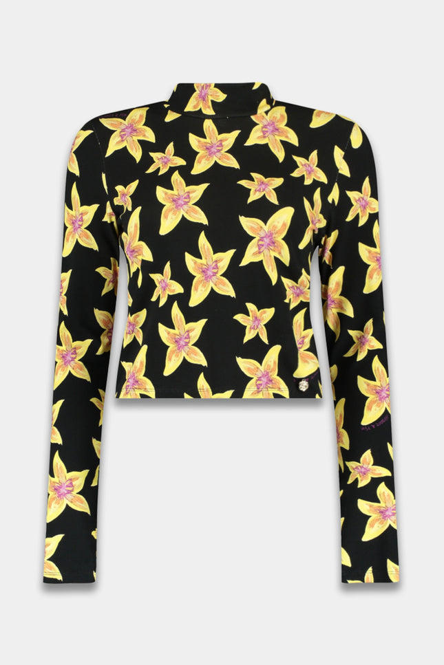 Harper & Yve Top jeff cheeky flower yellow Stretchshop.nl